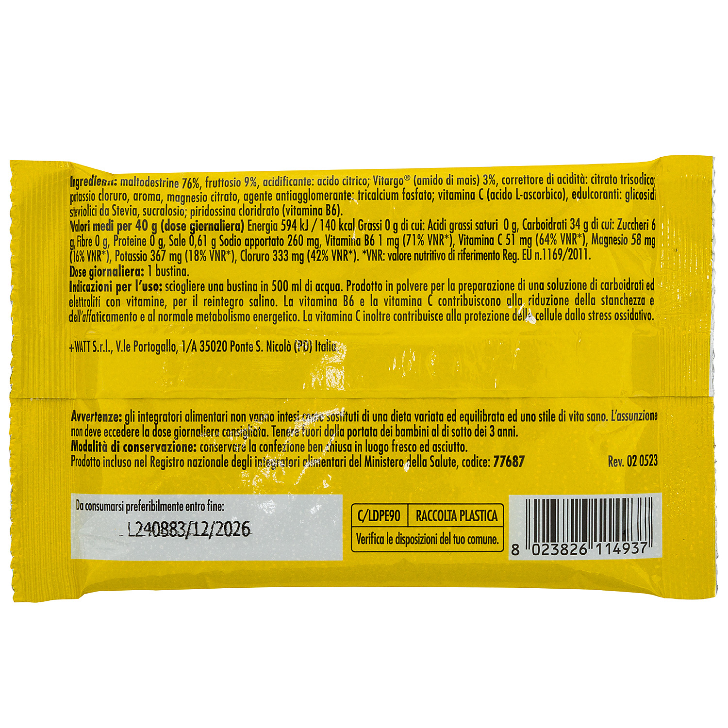 +WATT Endurance Line Sali+ Electrolyte Pocket Minerals sali minerali