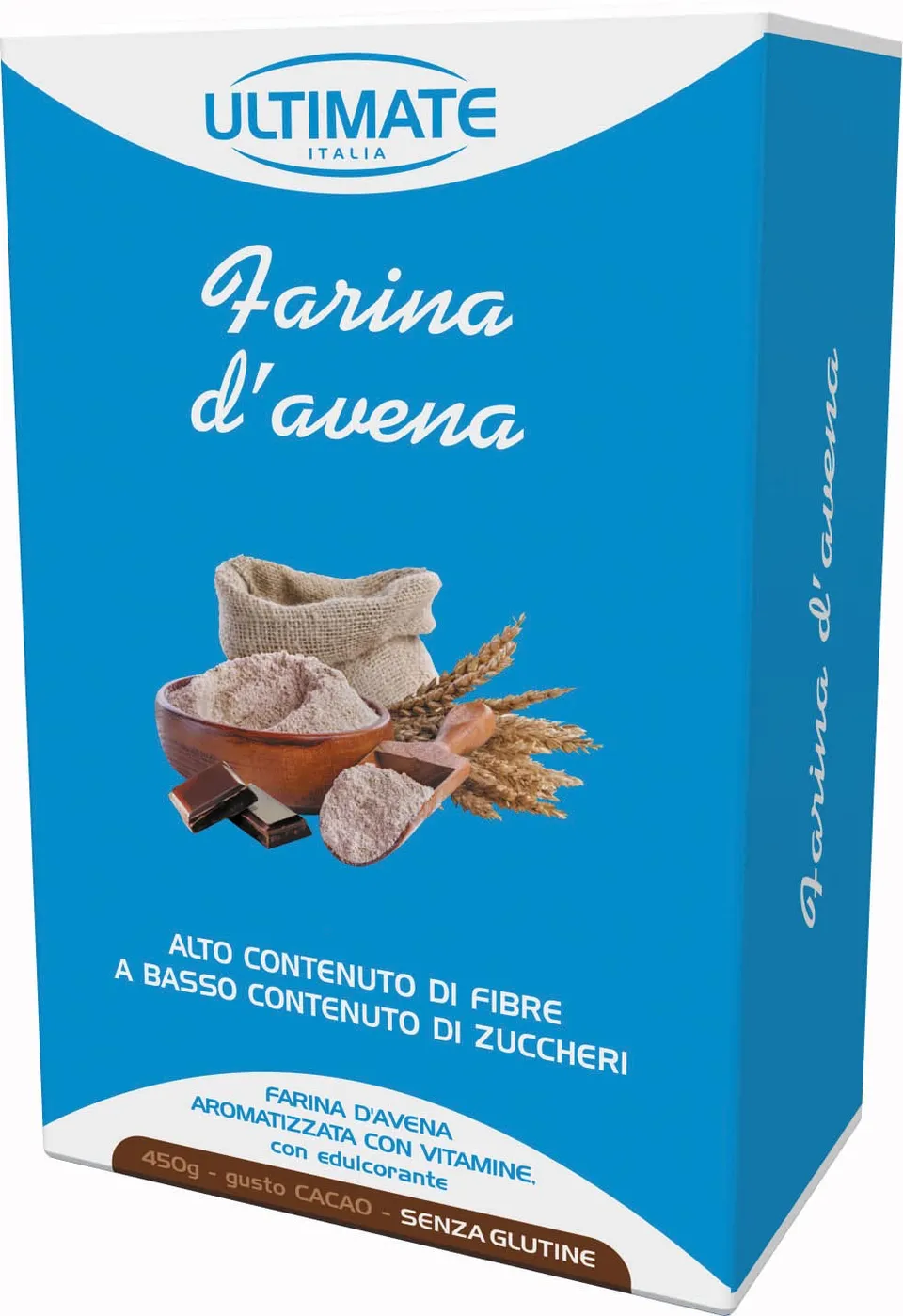 Ultimate Preparati proteici Farina d'Avena aromatizzata cacao 450 g senza glutine