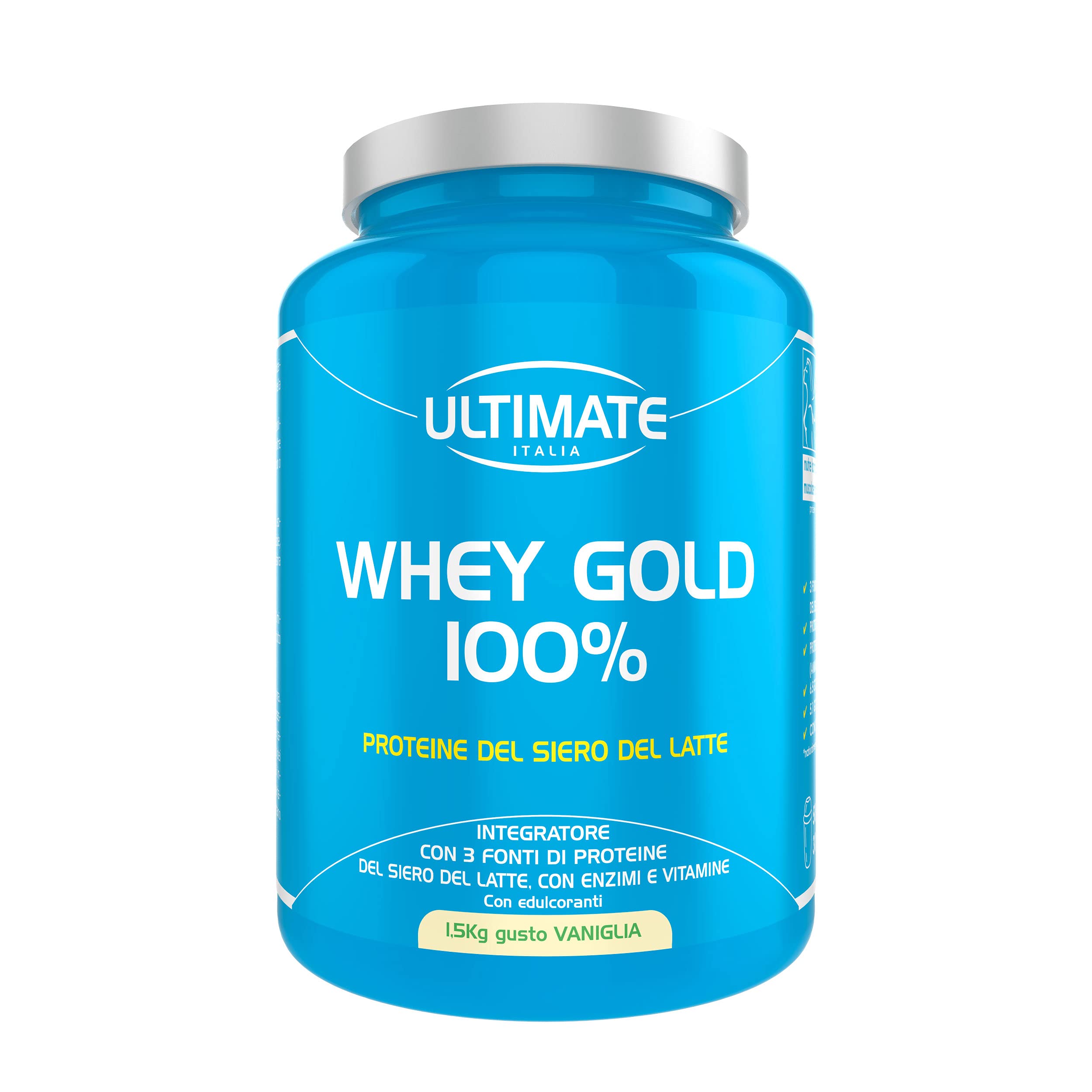 Ultimate Proteine Whey Gold 100% proteine vaniglia 1,5 kg