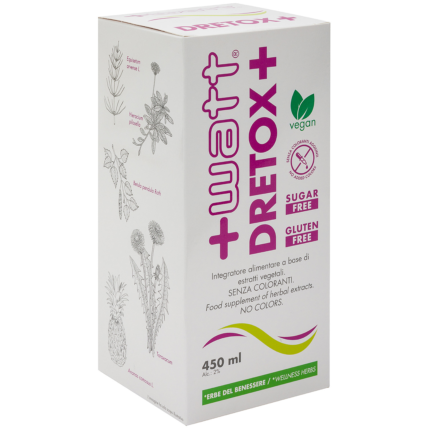 +Watt Wellness Line Dretox+ integratore liquido drenante agrumato