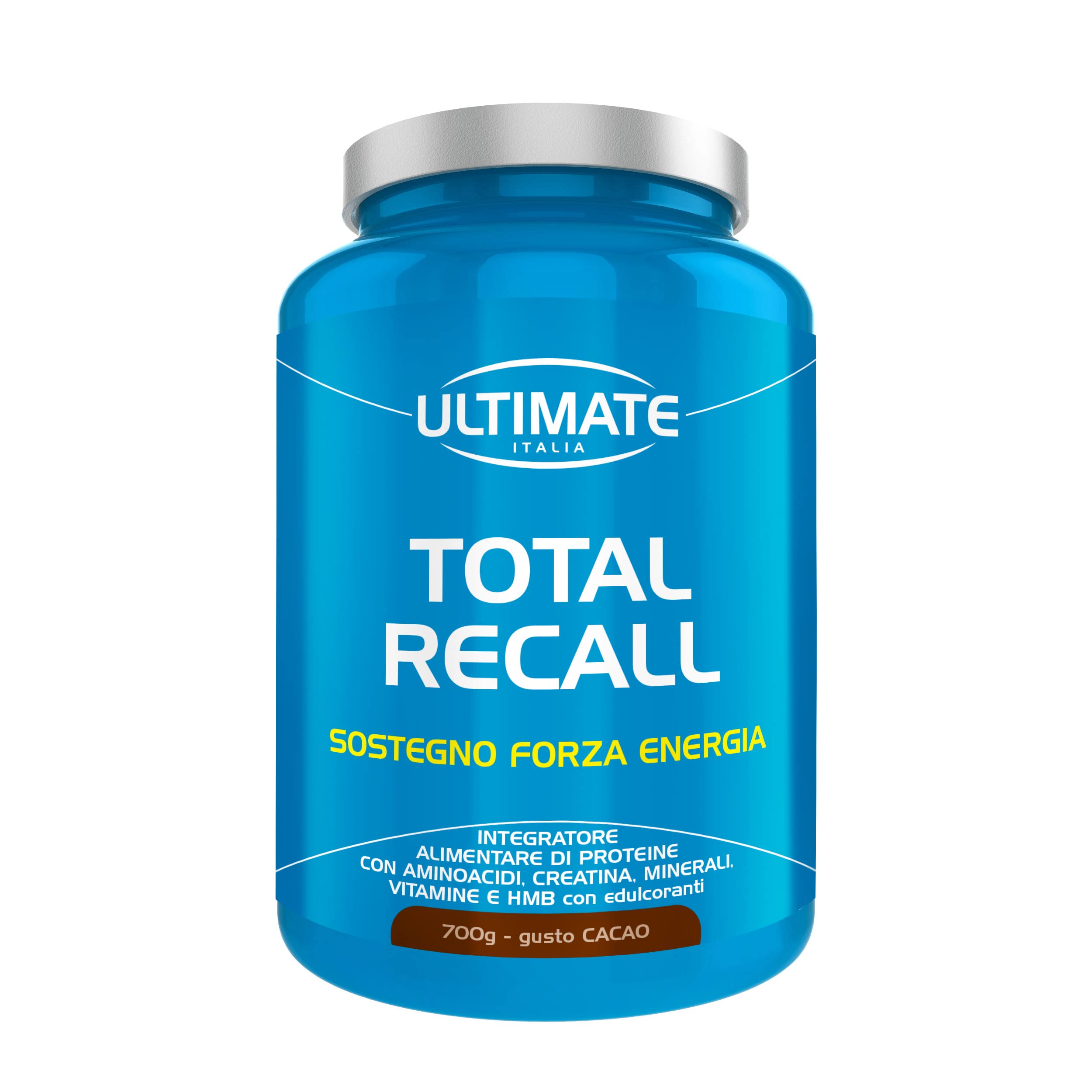 Ultimate Proteine Total Recall integratore cacao 700 g, formula 11 integratori