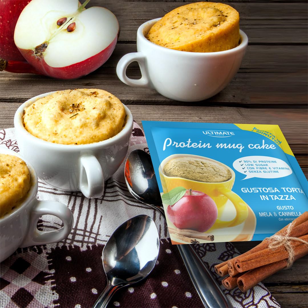 Ultimate Preparati proteici Protein Mug Cake Mela Cannella 12 pezzi ricco di fibre