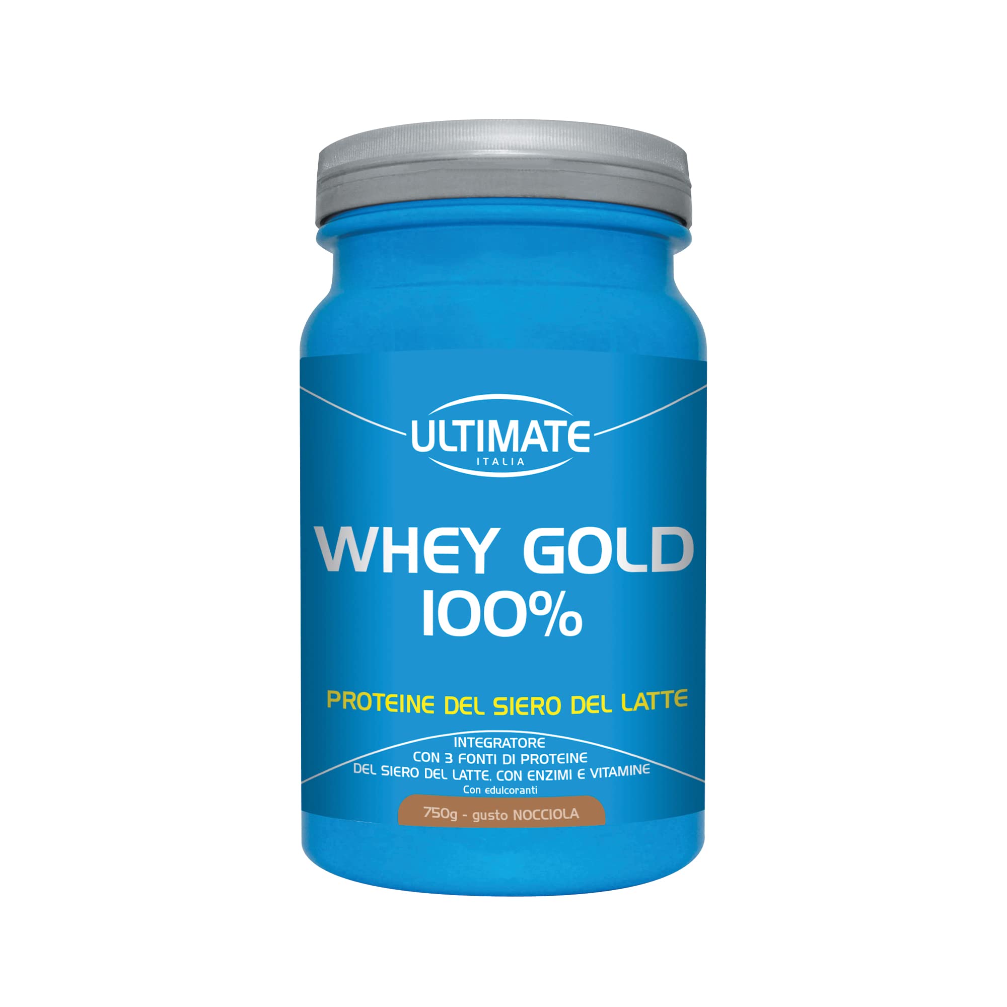 Ultimate Proteine Whey Gold 100% proteine gusto nocciola 750 g