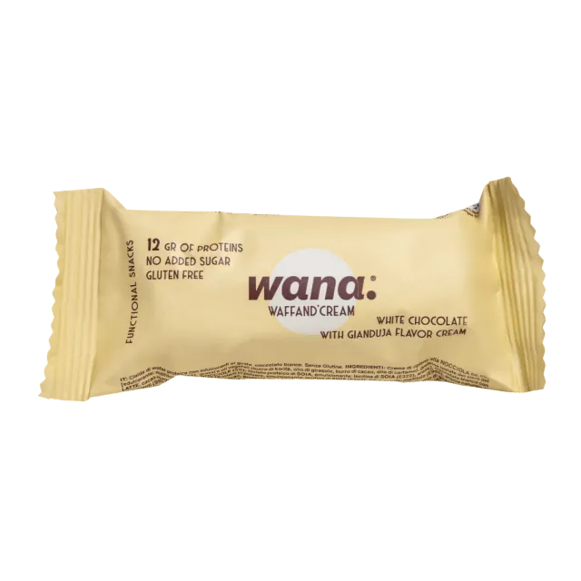 NEWTRITIONS Barrette Waffand’cream barretta Cioccolato Bianco con crema Gianduia 43 g