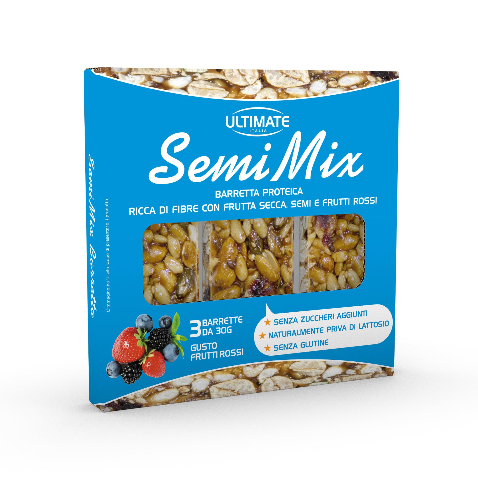 Ultimate Barrette Semi Mix barretta proteica banana 3x30 g ricca di fibre