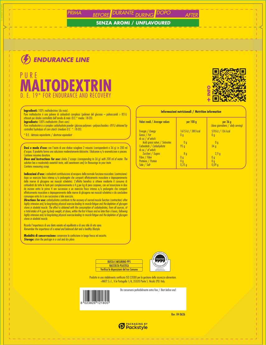 +WATT Power Line Pure Maltodextrin D.E. 19 maltodestrine in polvere
