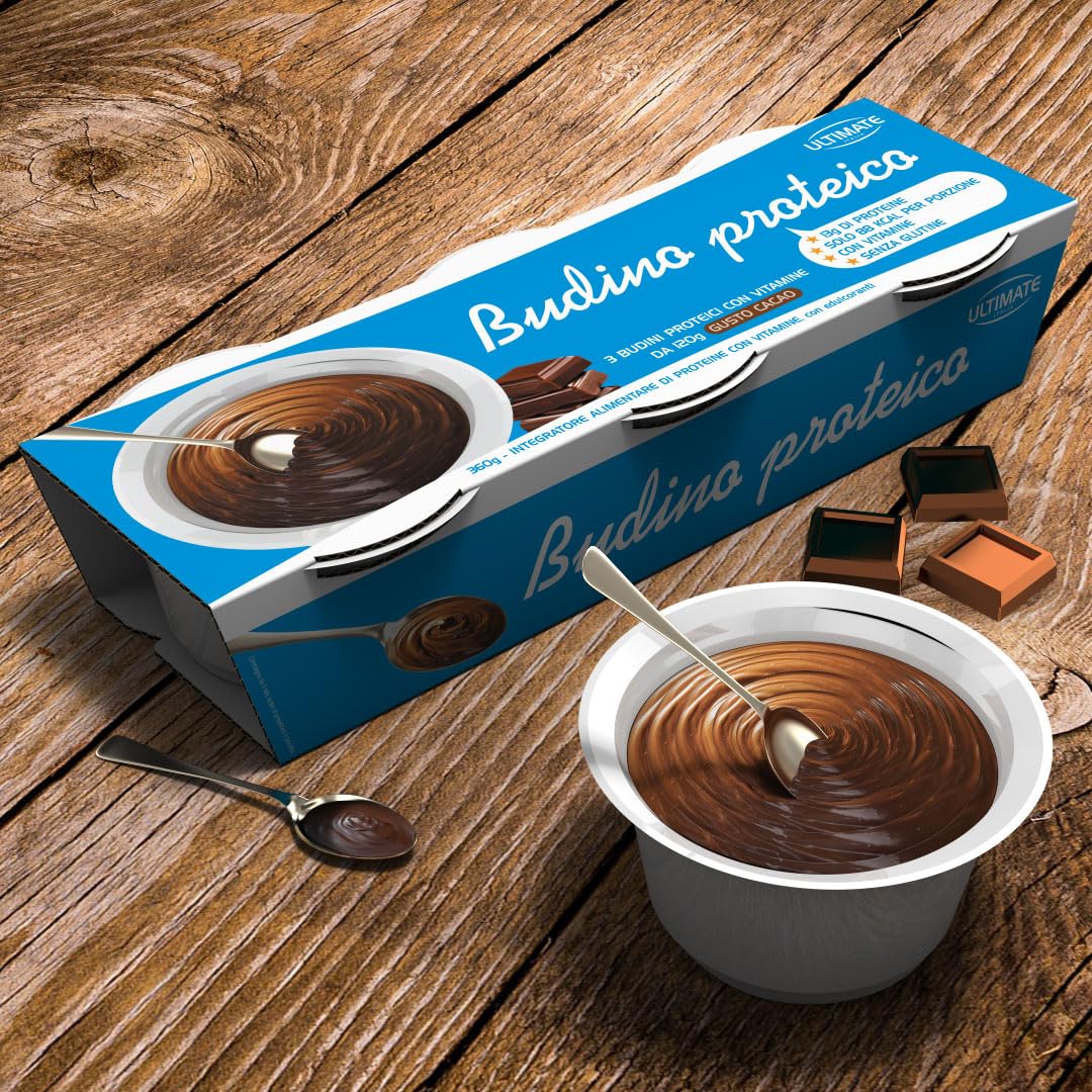 Ultimate Snack Budino proteico cacao 3 confezioni da 3 pezzi da 120 g senza glutine