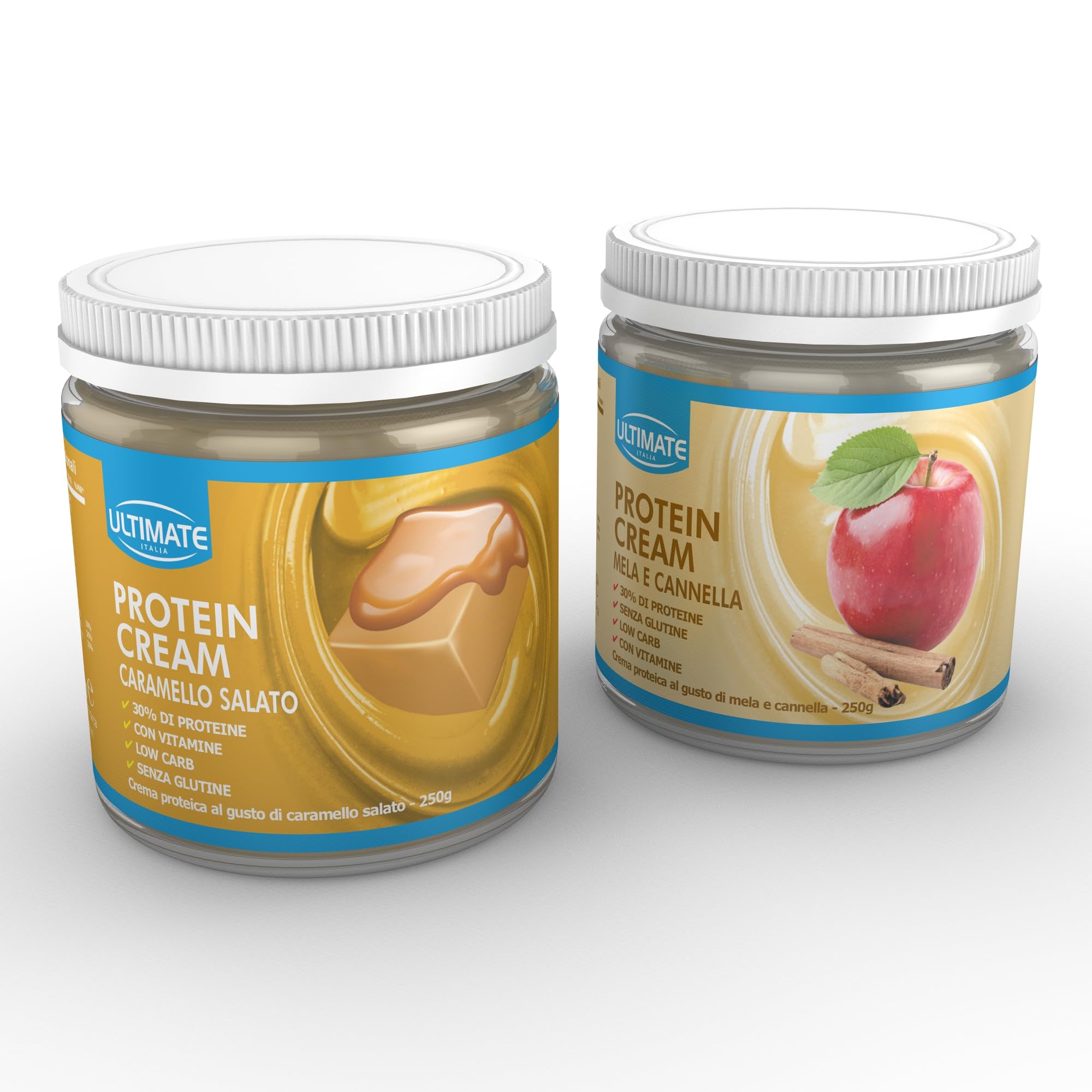 Ultimate Creme proteiche crema proteica 2x250 g mela e cannella low sugar