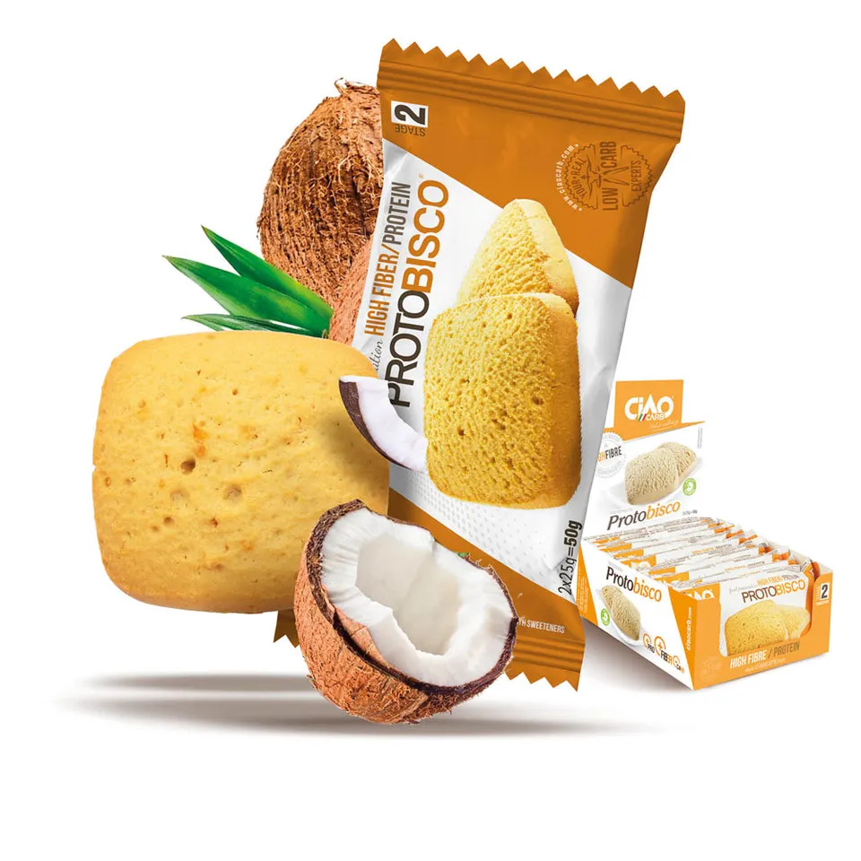 Wellness Biscotti Proteici e senza Zucchero Protobisco CiaoCarb cocco ST2 biscotti 2 pezzi