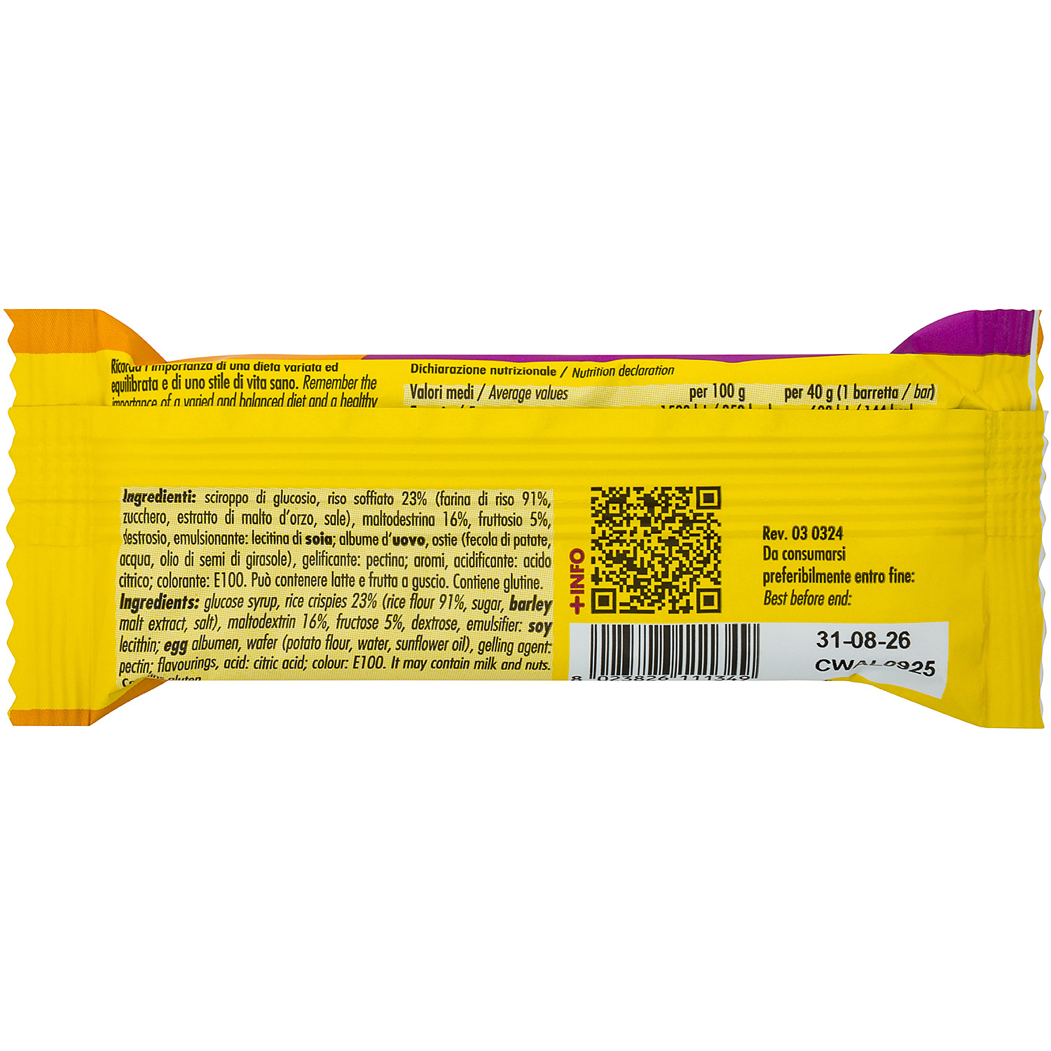 + WATT Endurance Line Carbo Energy+ barretta agrumi 40 g carboidrati