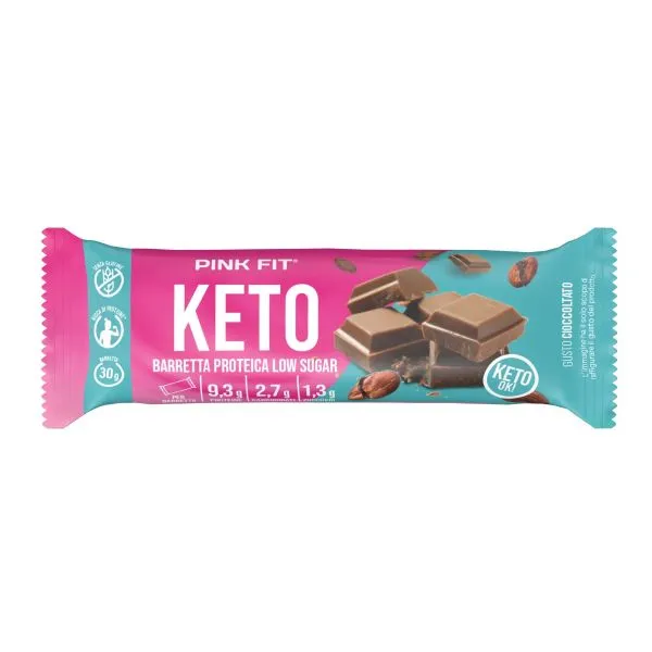 Wellness Barrette Pink Fit Keto Bar barretta proteica gusto cioccolato low carb