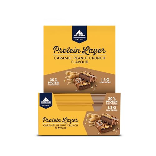 Multipower Protein Layer barretta proteica Peanut Crunch 18 x 50 g al caramello