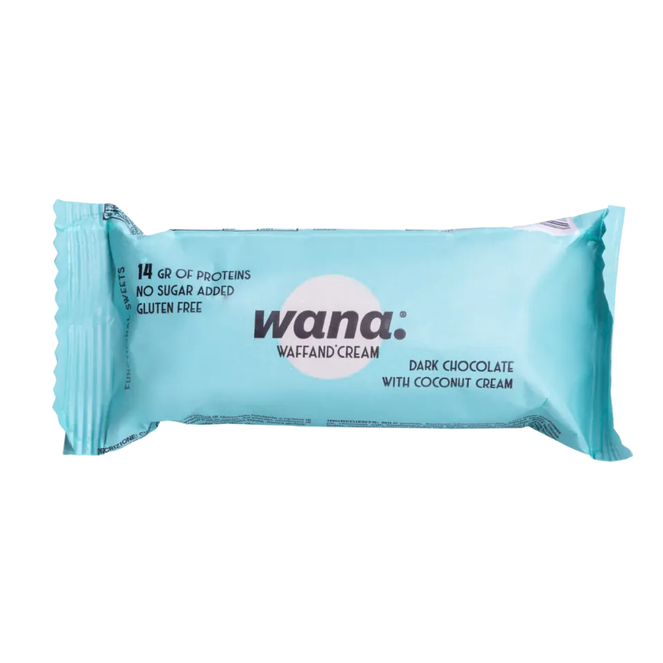 NEWTRITIONS Barrette Waffand’cream Cioccolato Fondente con crema al Cocco barretta 43 g