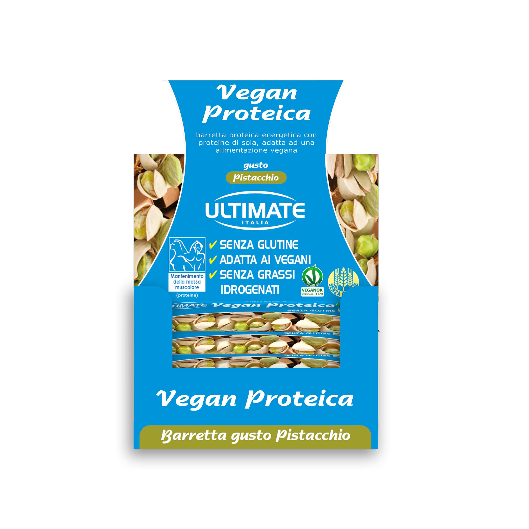 Ultimate Barrette barretta vegan proteica 27% cioccolato fondente 24x40 g senza glutine