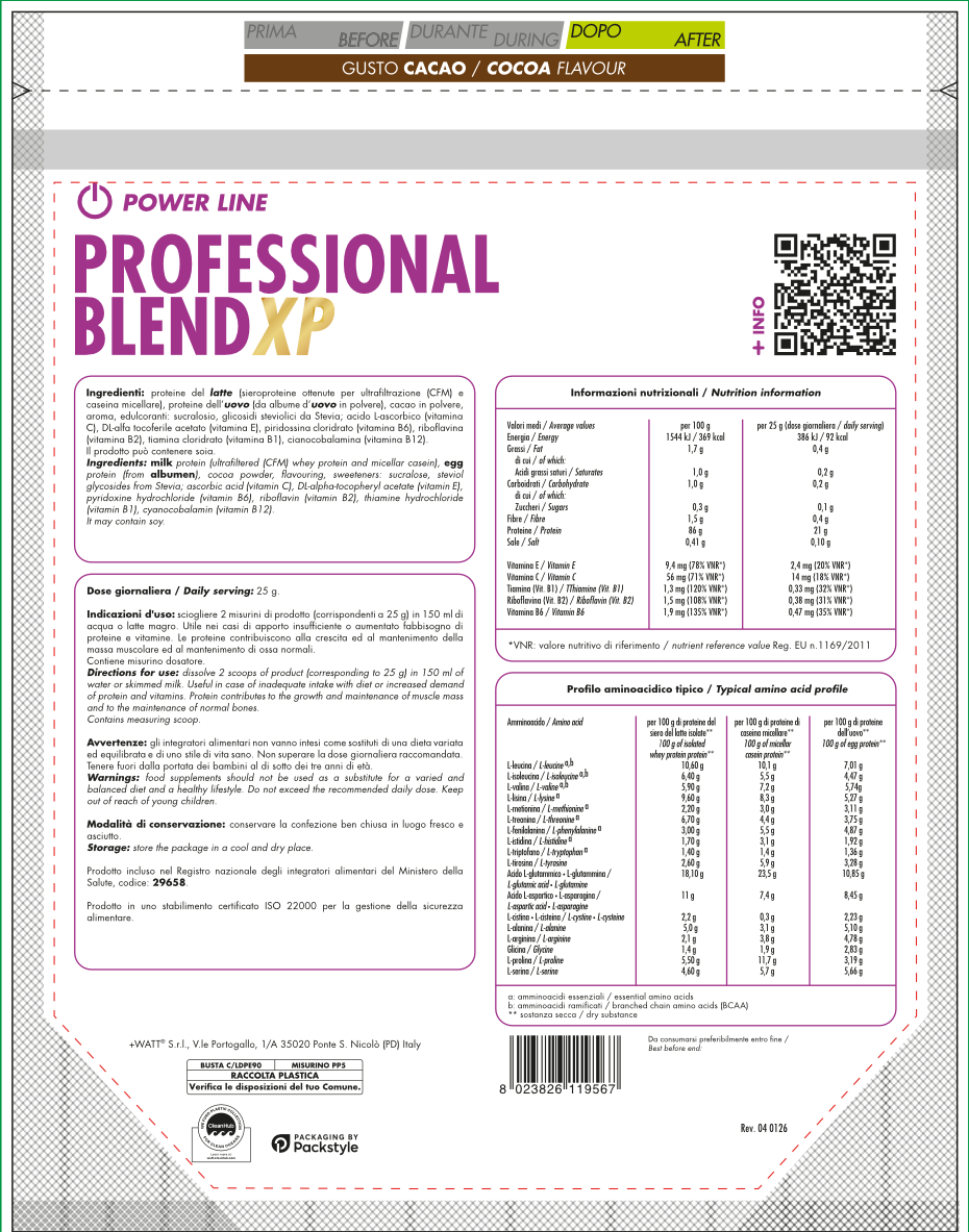 + WATT Power Line Professional Blend XP proteine miscela a rilascio differenziato
