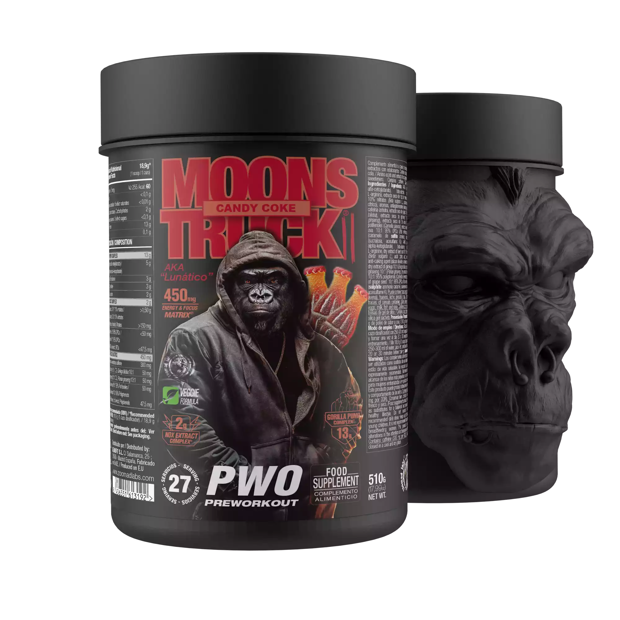 Zoomad Pre-Workout Moonstruck® II pre-workout fragola 510 g