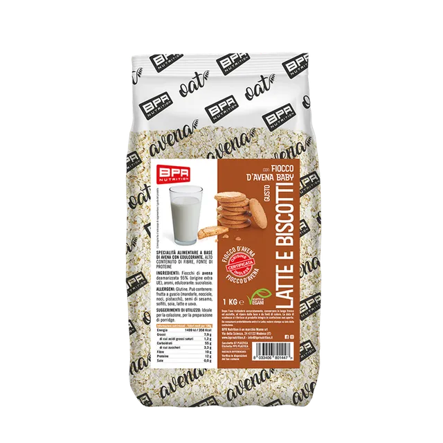 Wellness Muesli/Granola PORRIDGE OAT FLAKES LATTE E BISCOTTI porridge 1 kg