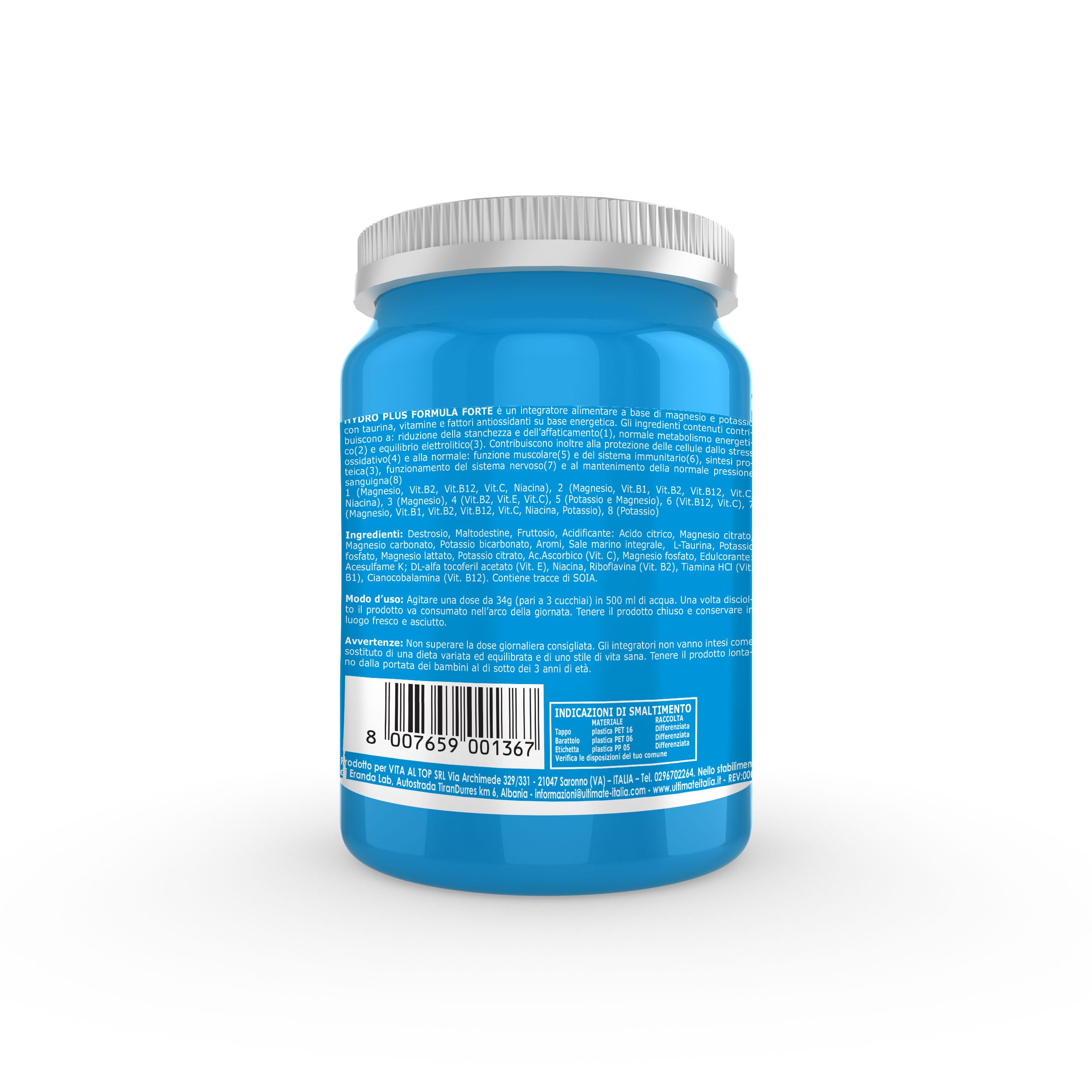 Ultimate Energetici Hydro Plus integratore idrosalino limone 408 g