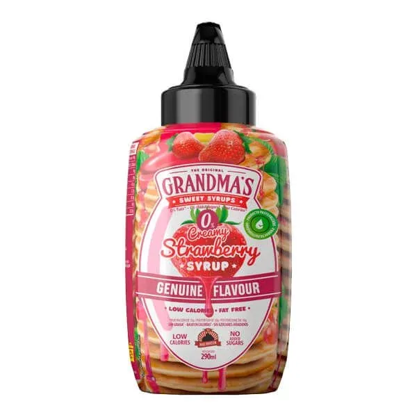 NEWTRITIONS Dolcificanti e Confetture Sciroppo Grandma’s 0% sciroppo fragola 290 ml