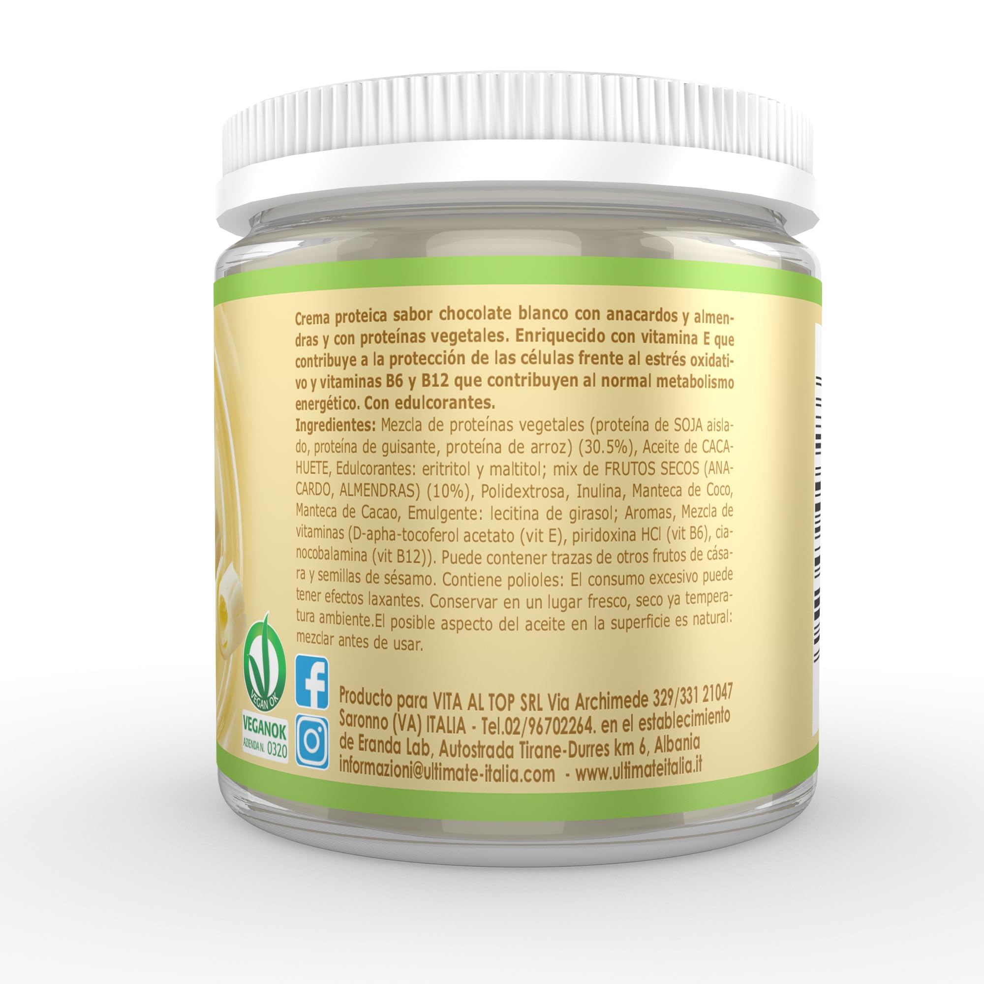 Ultimate Creme proteiche Protein Cream VEG crema proteica cioccolato bianco 2 x 250 g
