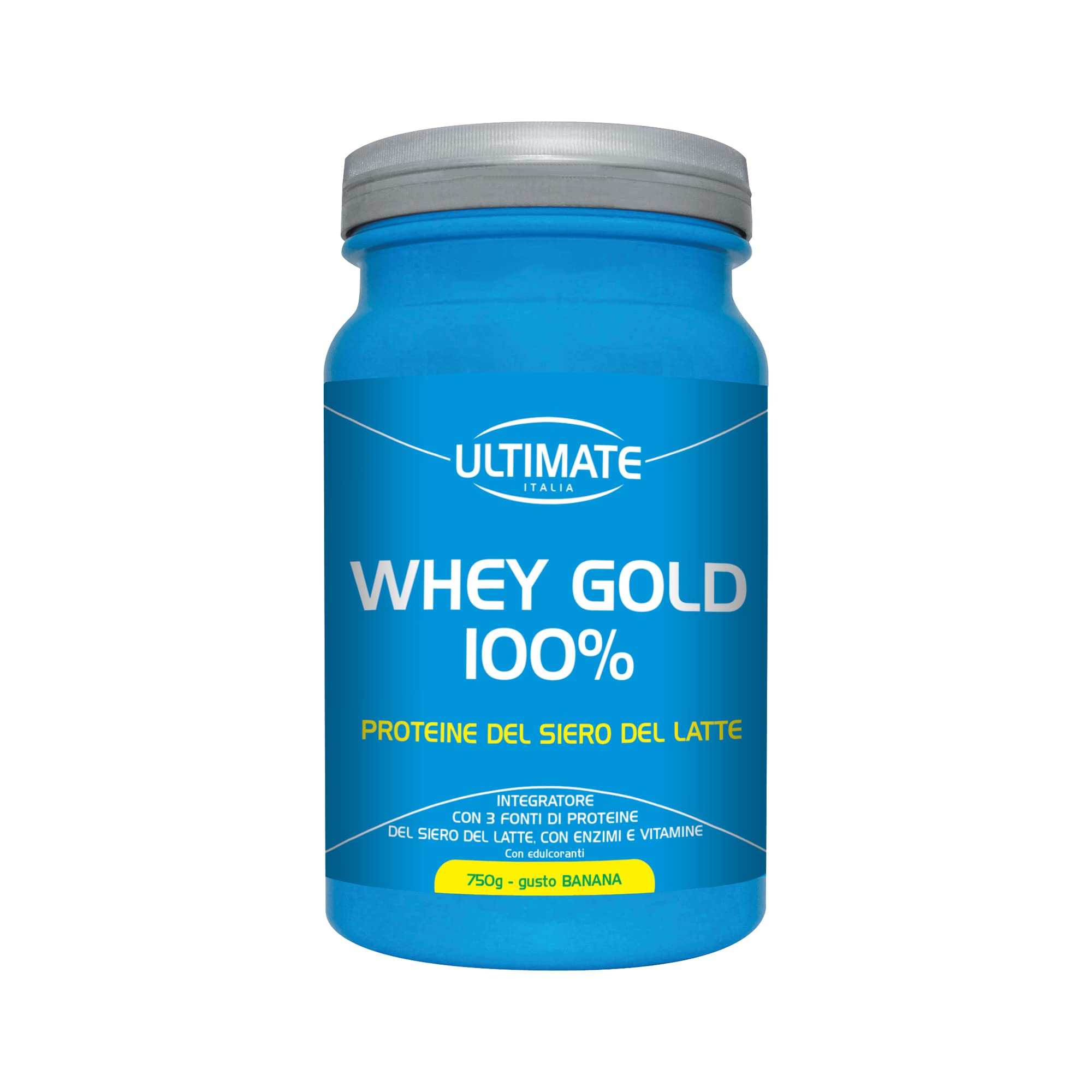 Ultimate Proteine Whey Gold 100% proteine gusto banana 750 g con vitamina B6