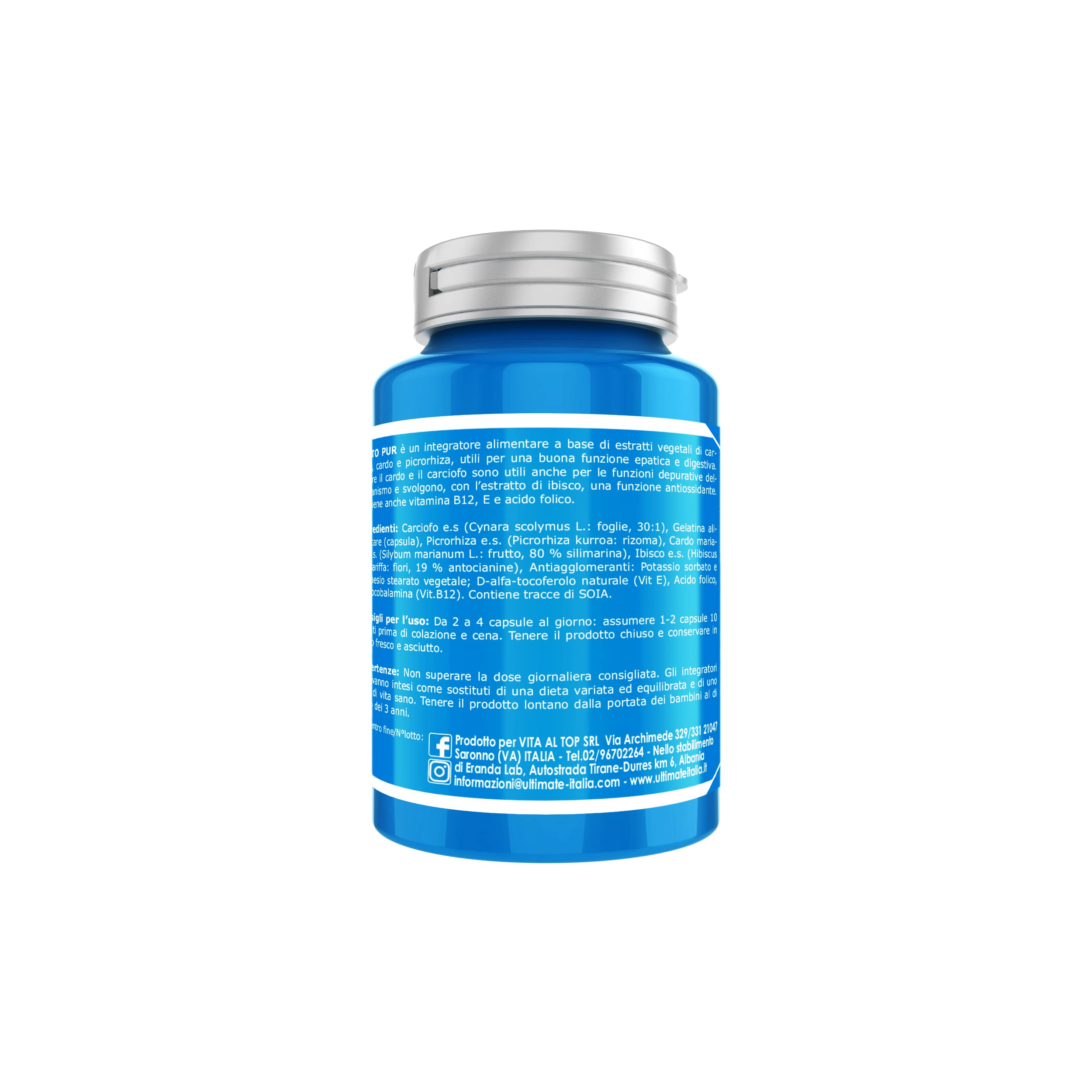 Ultimate Fitoterapici Epato Pur integratore estratti vegetali 48 capsule