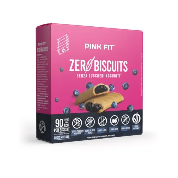 Wellness Biscotti Proteici e senza Zucchero Zero Biscuits Mirtillo biscotti 5 monoporzioni senza zuccheri aggiunti