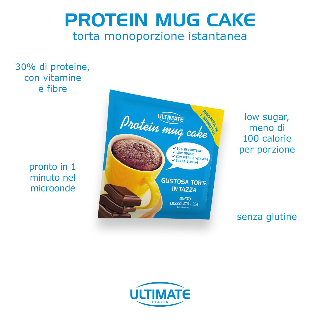 Ultimate Preparati proteici Protein Mug Cake Cioccolato 12x35 g senza glutine