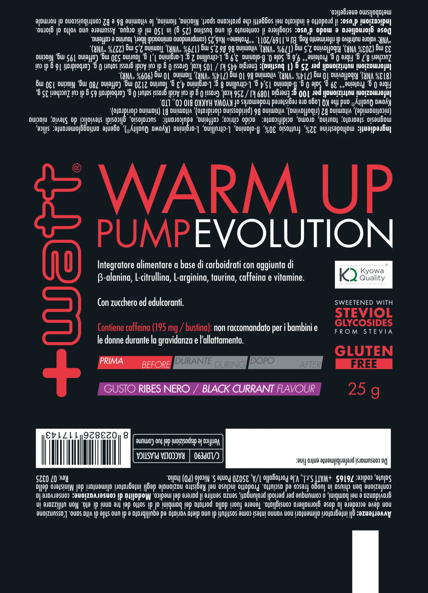 +WATT Power Line Warm Up Pump Evolution pre-workout monodose
