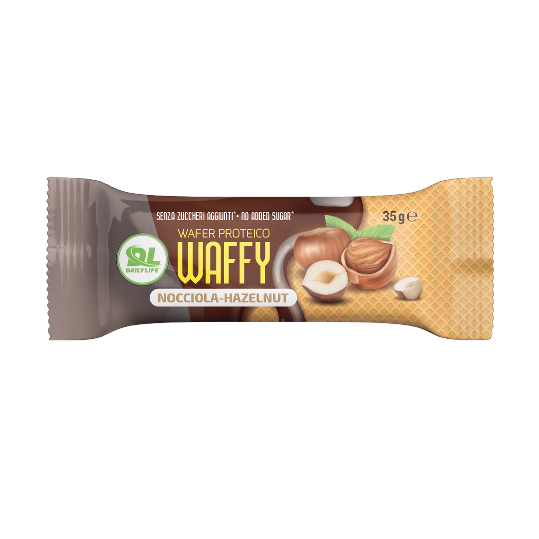 Wellness Biscotti Proteici e senza Zucchero Wafer Proteico nocciola wafer 35 g, senza zuccheri aggiunti