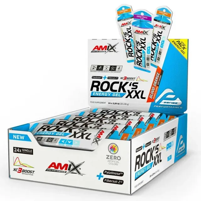 NEWTRITIONS Endurance Rock’s Energy Gel XXL gel energetico con caffeina 24 x 65 g
