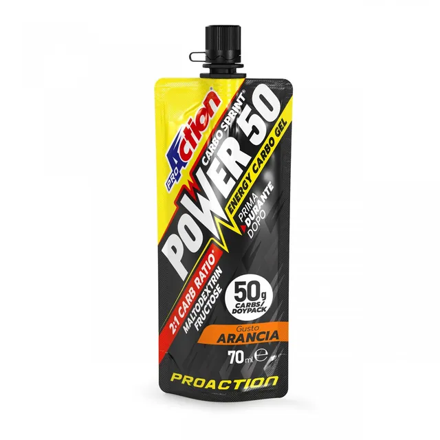 Wellness Drink Energetici Carbo Sprint Power 50 gel carboidrati Limone Arancia 70 ml