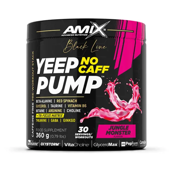 NEWTRITIONS Workout Yeep Pump – NO CAF pre-workout 360 g senza caffeina