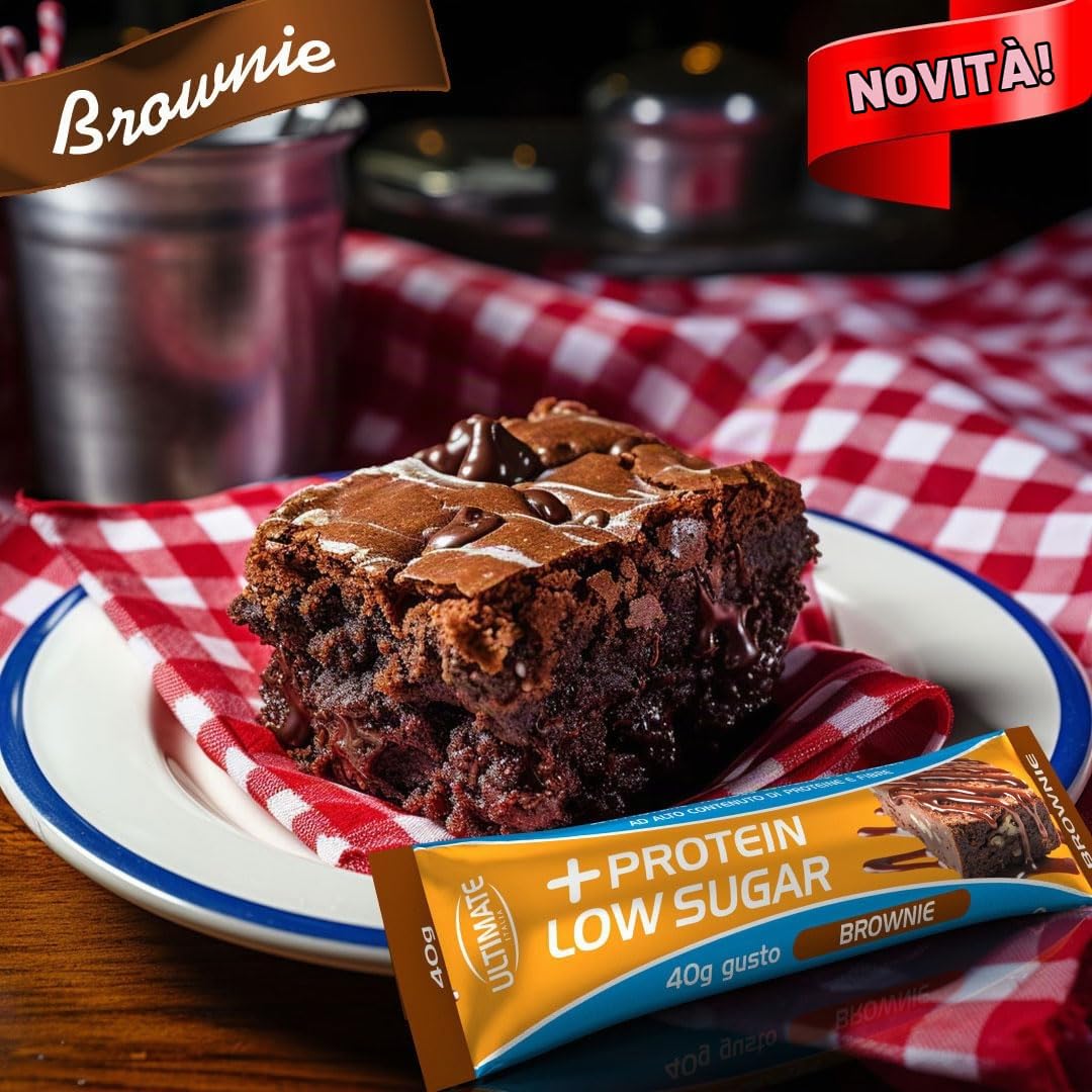 Ultimate Barrette barretta proteica brownie 16x40 g a basso contenuto di zuccheri
