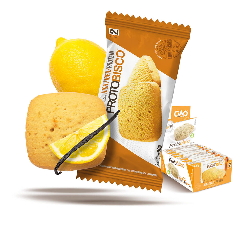 Wellness Biscotti Proteici e senza Zucchero Protobisco CiaoCarb vaniglia-limone ST2 biscotti