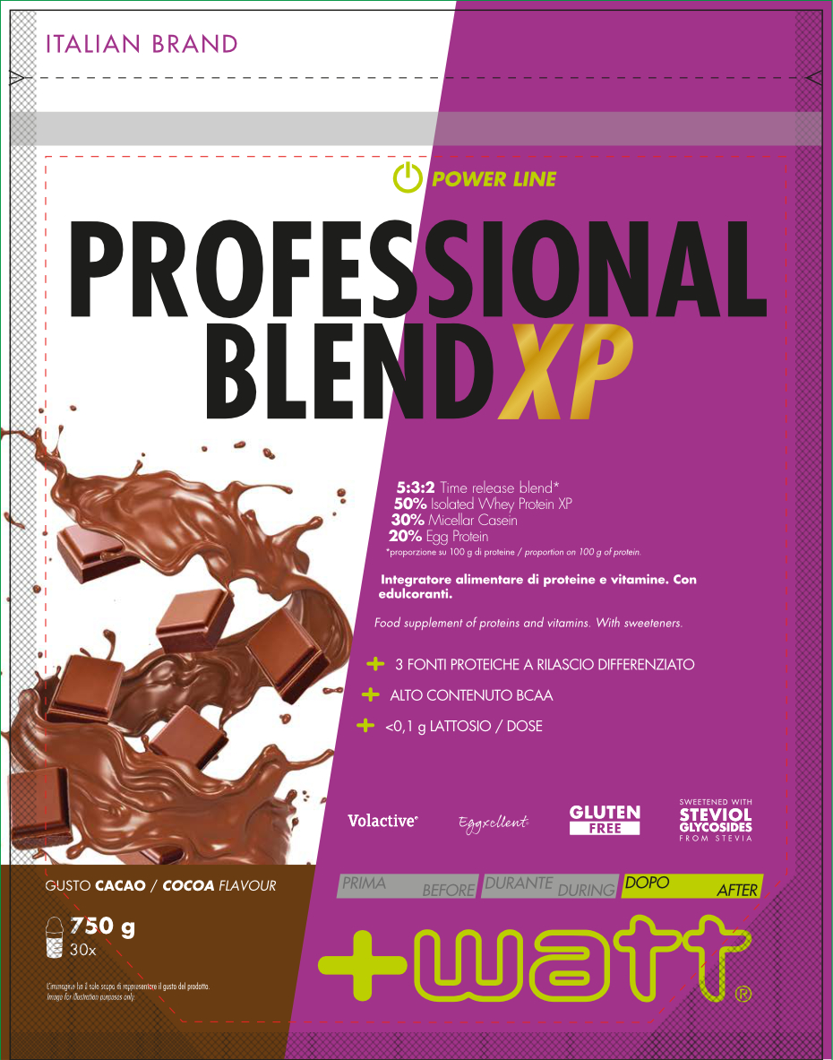 + WATT Power Line Professional Blend XP proteine miscela a rilascio differenziato