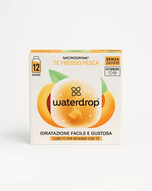 Wellness Drink Energetici Waterdrop Thè freddo alla Pesca cubetti 12 porzioni