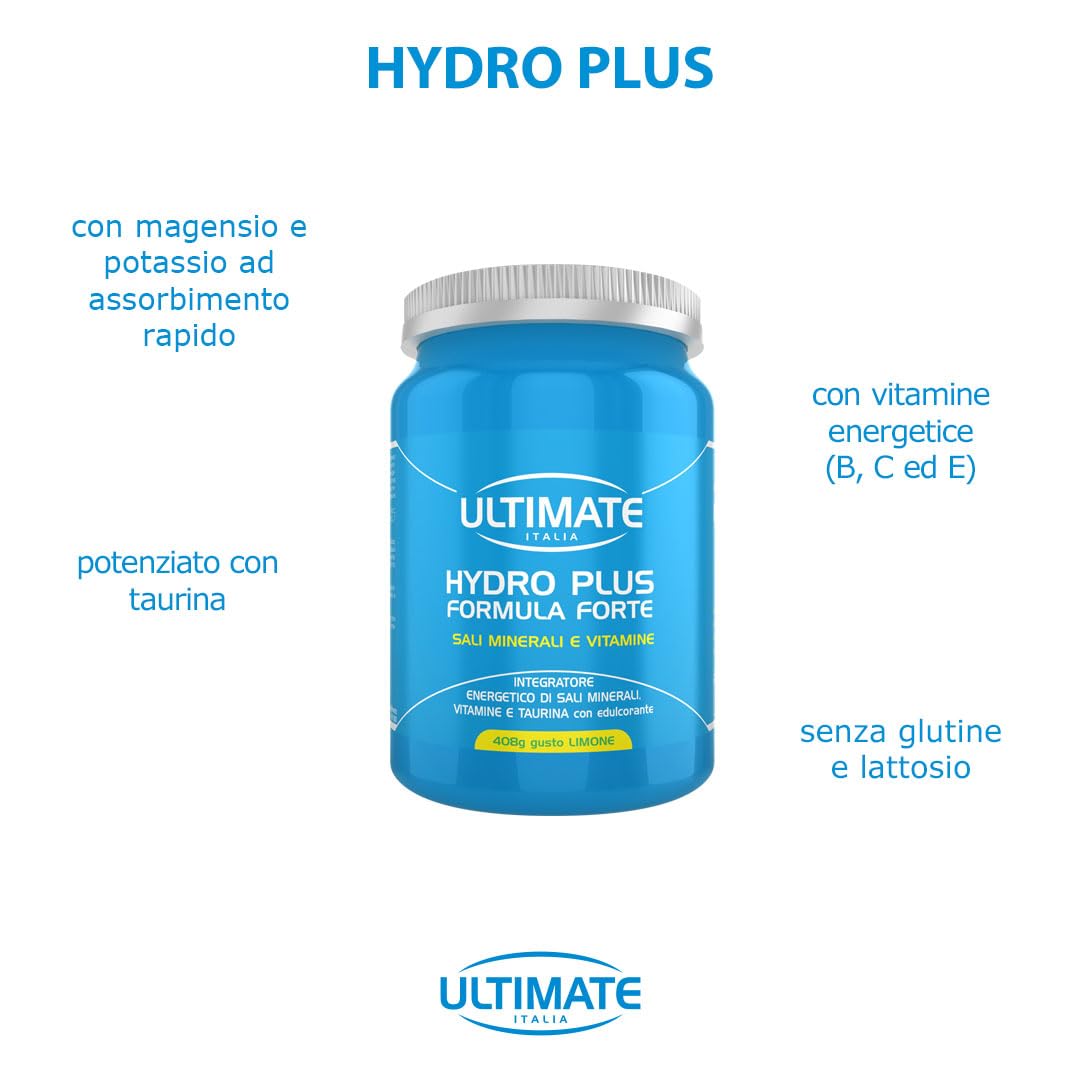Ultimate Energetici Hydro Plus integratore idrosalino limone 408 g