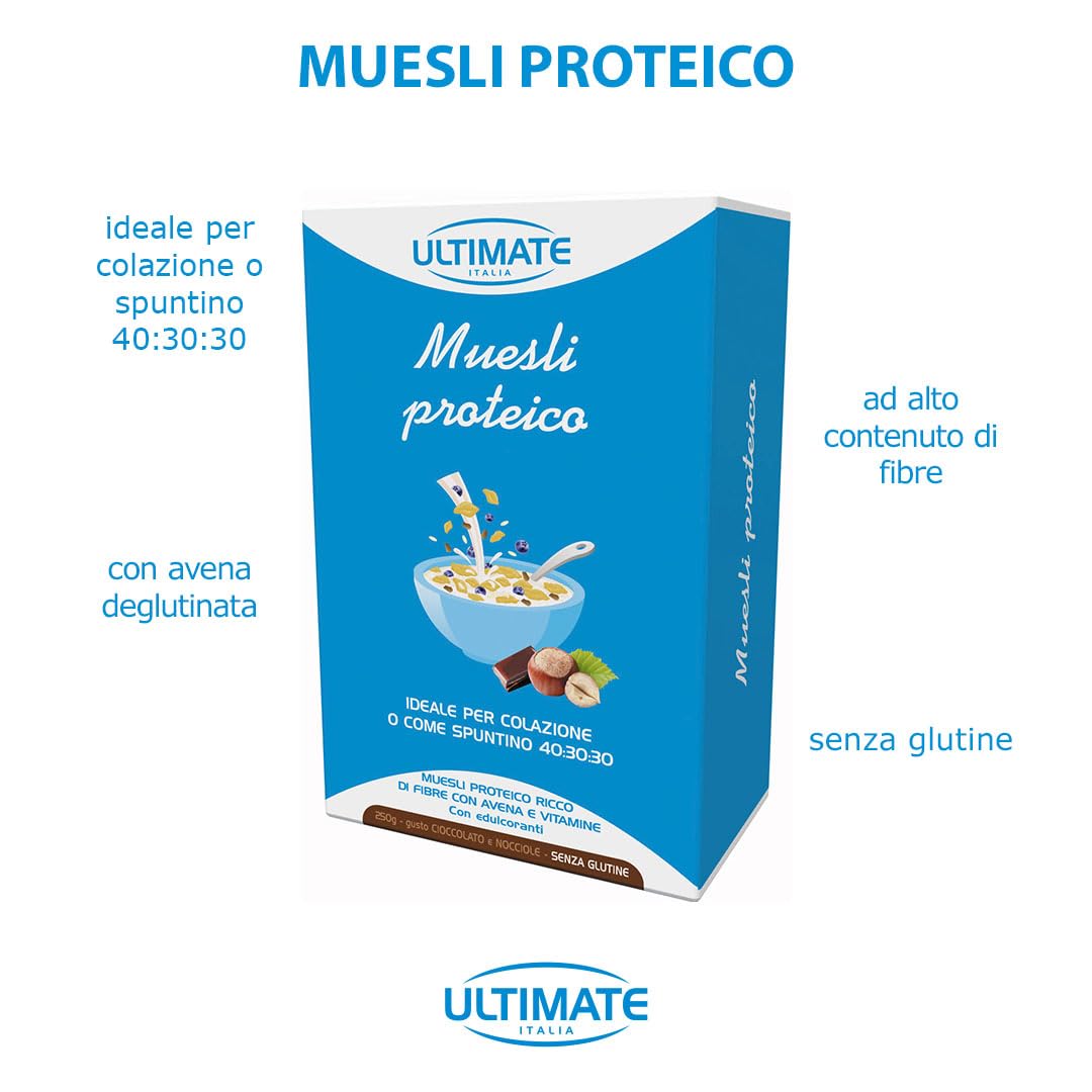 Ultimate Snack Muesli proteico cioccolato e nocciole muesli