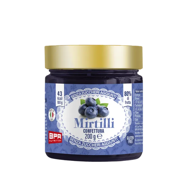 Wellness Marmellate 0/zuccheri Confettura Mirtilli confettura 80% frutta senza zuccheri aggiunti