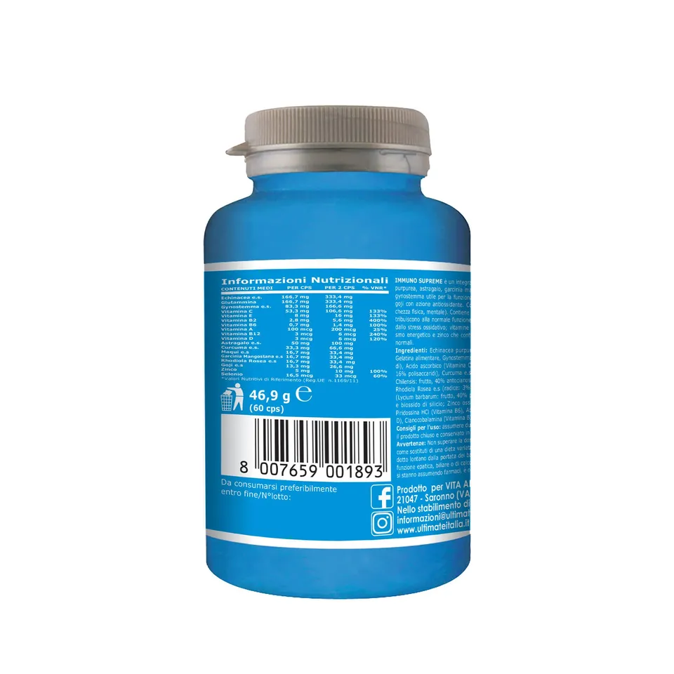 Ultimate Fitoterapici Immuno Supreme integratore 60 capsule senza glutine