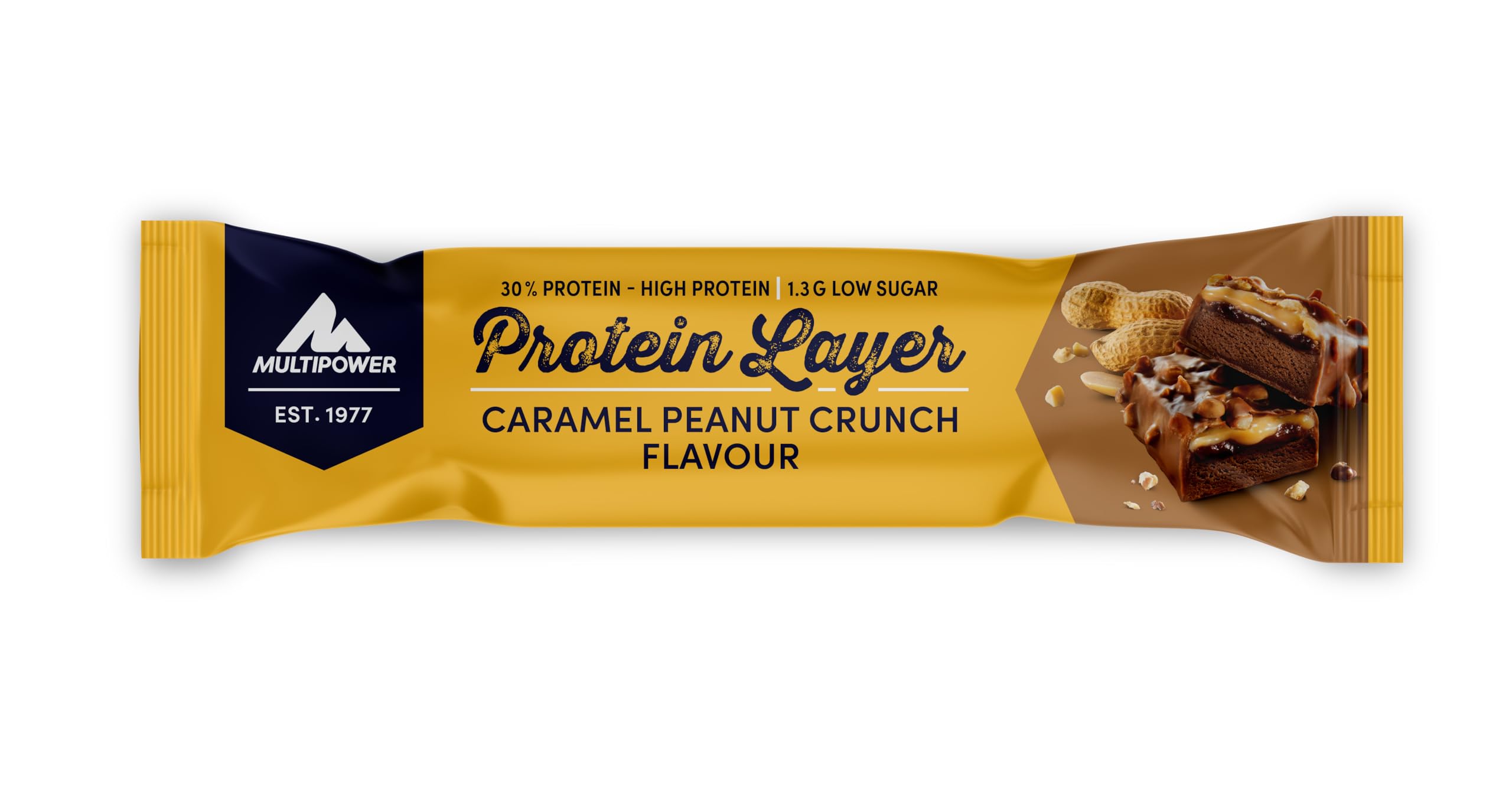 Multipower Protein Layer barretta proteica Peanut Crunch 18 x 50 g al caramello