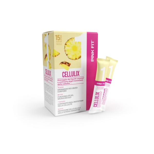 Wellness Dimagrimento Pink Fit Cellulix integratore 15 stick drenaggio