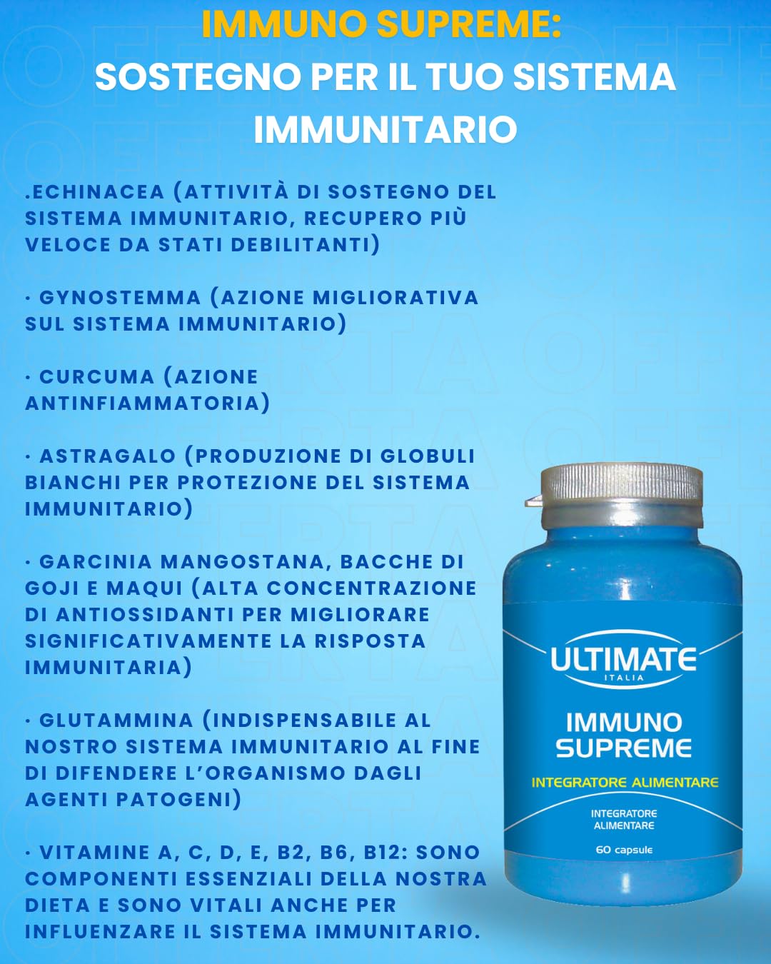 Ultimate Fitoterapici Immuno Supreme integratore 60 capsule senza glutine