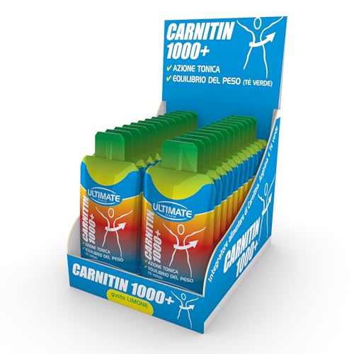 Ultimate Stimolatori Carnitin 1000+ integratore carnitina limone 24 x 25 ml
