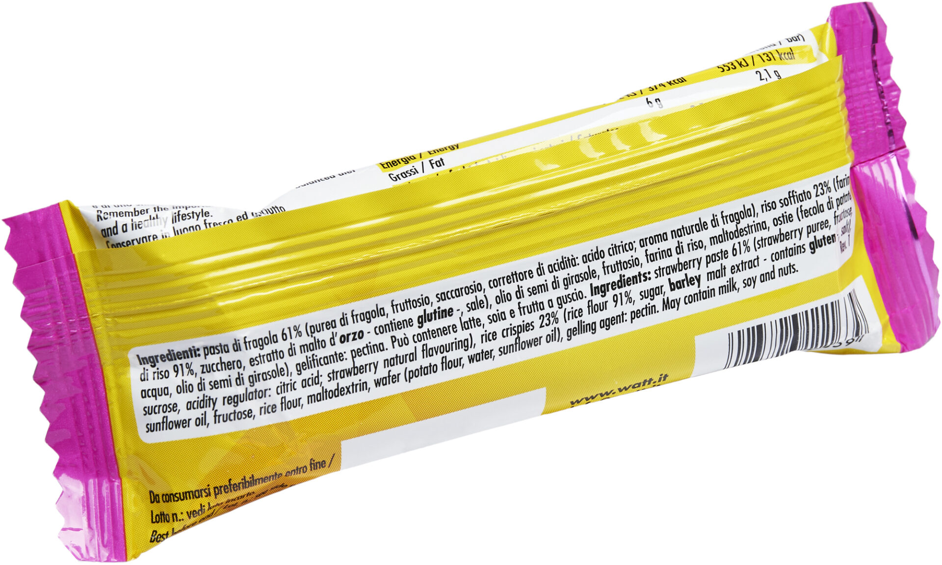 +Watt Endurance Line New Energy+ barretta energetica fragola 35 g