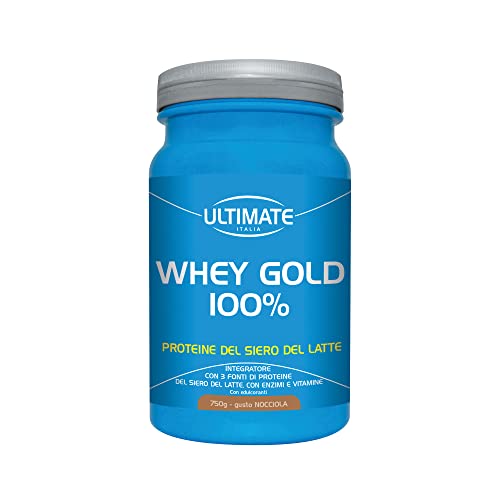 Ultimate Proteine Whey Gold 100% proteine gusto nocciola 750 g