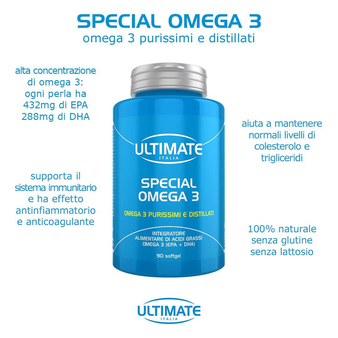 Ultimate Fitoterapici Special Omega 3 integratore omega 3 90 softgel EPA DHA