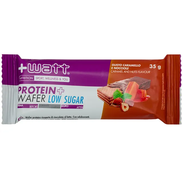 + WATT Power Line Protein+ Wafer Low Sugar barretta proteica 35 g vaniglia