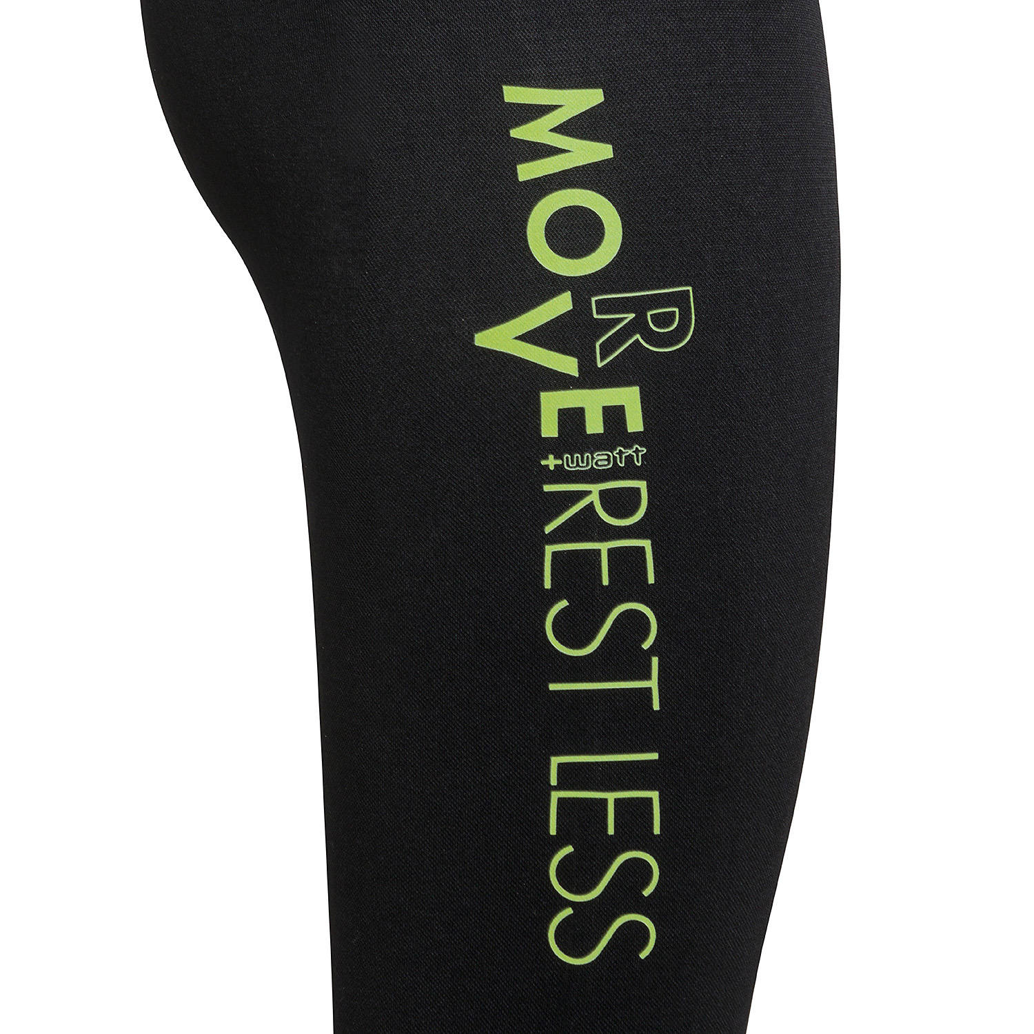 +Watt Accessori Leggings Push Up leggings neri stampa verde acido